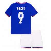 Frankreich Olivier Giroud #9 Heimtrikotsatz Kinder EM 2024 Kurzarm (+ Kurze Hosen)